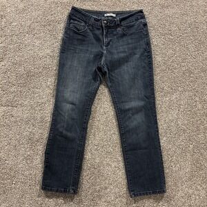 Lee Perfect Fit  Jeans 12 Short Dark Wash Blue Stretch Womens